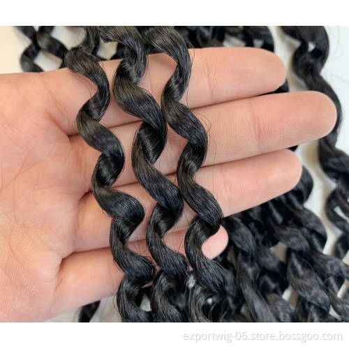 Synthetic Wholesale Braiding Twisted  Water Wave Passion Twist Hair Crochet  Jumbo Braid Hair Faux Locs Hair Curly Ombre